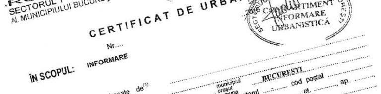 Certificat de urbanism Bucuresti